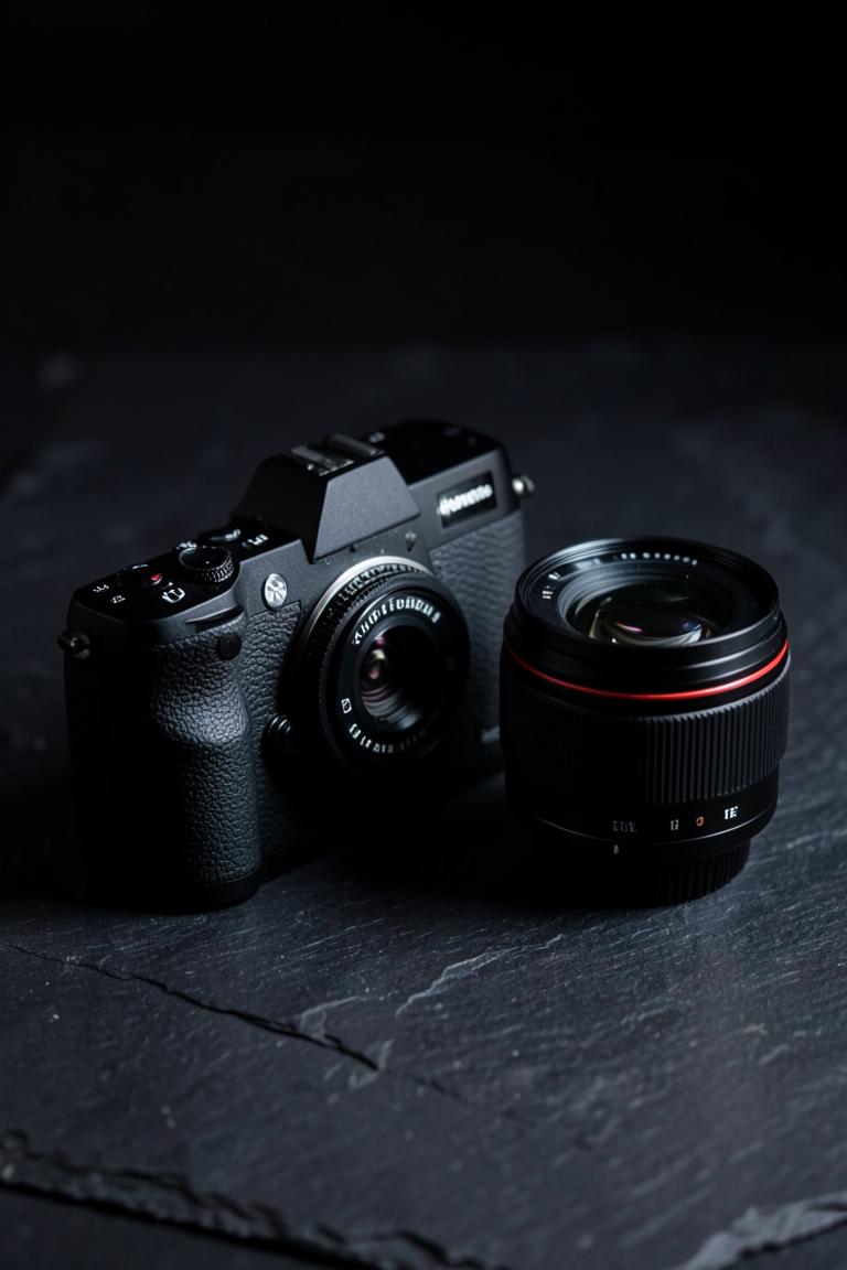 Systeemcamera body + 35mm f/1.8 lens